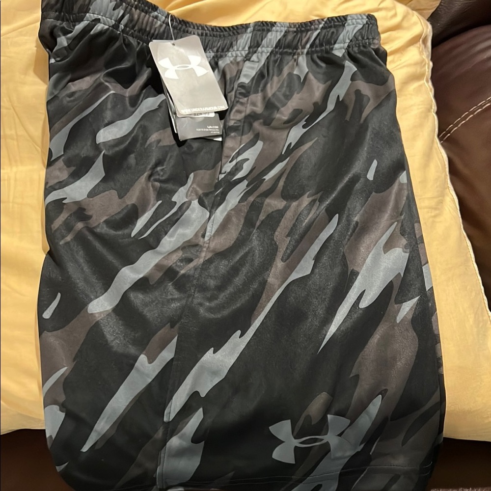 Under Armour Black and Gray Athletic Shorts